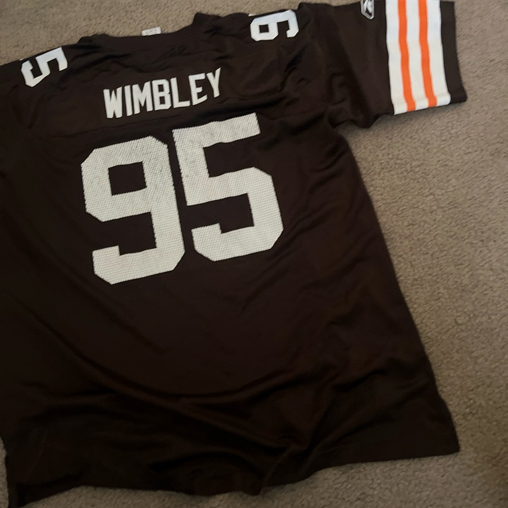 CLEVELAND BROWNS Jersey XL VTG REEBOK WIMBLEY Mesh NFL AFC AL Logo Pristine Rare - Picture 11 of 11